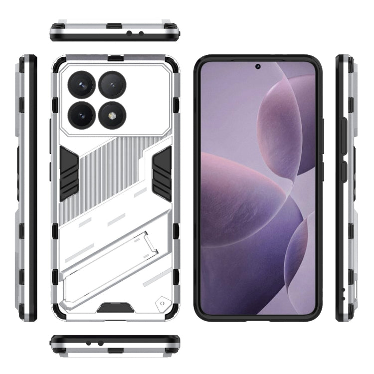 For Xiaomi Redmi K70 5G Punk Armor 2 in 1 PC + TPU Phone Case with Holder(White) - K70 Cases by buy2fix | Online Shopping UK | buy2fix