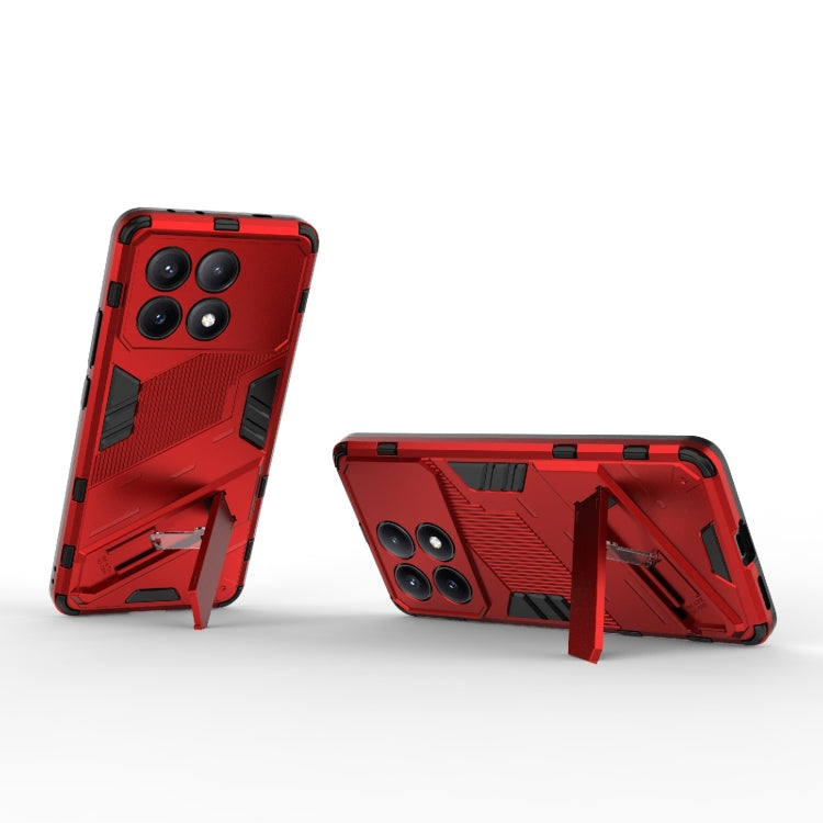 For Xiaomi Redmi K70E 5G Punk Armor 2 in 1 PC + TPU Phone Case with Holder(Red) - K70E Cases by buy2fix | Online Shopping UK | buy2fix