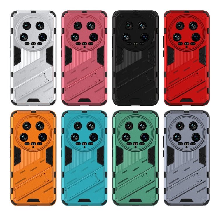 For Xiaomi 14 Ultra 5G Punk Armor 2 in 1 PC + TPU Phone Case with Holder(Orange) - 14 Ultra Cases by buy2fix | Online Shopping UK | buy2fix