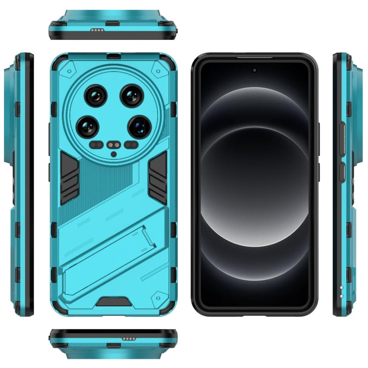 For Xiaomi 14 Ultra 5G Punk Armor 2 in 1 PC + TPU Phone Case with Holder(Blue) - 14 Ultra Cases by buy2fix | Online Shopping UK | buy2fix