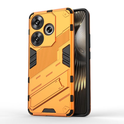 For Xiaomi Redmi Turbo 3 5G Punk Armor 2 in 1 PC + TPU Phone Case with Holder(Orange) - Xiaomi Cases by buy2fix | Online Shopping UK | buy2fix