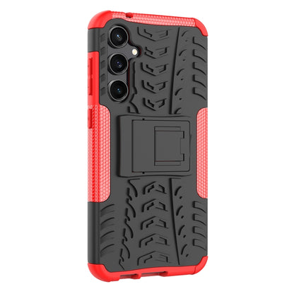 For Samsung Galaxy S23 FE 5G Tire Texture TPU + PC Phone Case with Holder(Red) - Galaxy S23 FE 5G Cases by buy2fix | Online Shopping UK | buy2fix