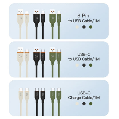 TOTU CB-6-CC 60W USB-C / Type-C to Type-C Silicone Data Cable, Length: 1m(Beige) - USB-C & Type-C Cable by TOTUDESIGN | Online Shopping UK | buy2fix