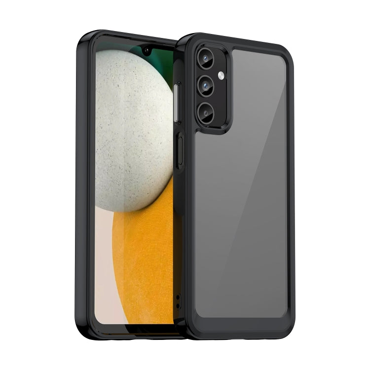 For Samsung Galaxy A15 Colorful Series Acrylic Hybrid TPU Phone Case(Black) - Galaxy Phone Cases by buy2fix | Online Shopping UK | buy2fix