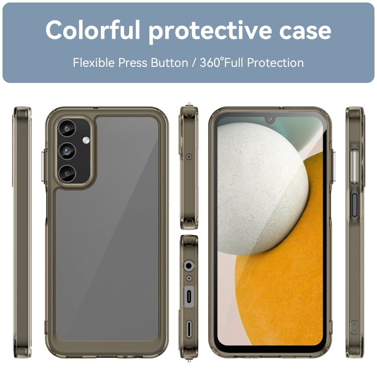 For Samsung Galaxy A15 Colorful Series Acrylic Hybrid TPU Phone Case(Transparent Grey) - Galaxy Phone Cases by buy2fix | Online Shopping UK | buy2fix