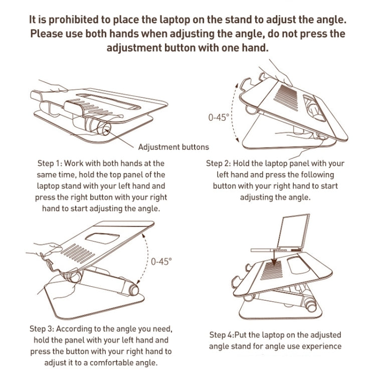 Yesido LP06 Foldable Laptop Swivel Stand(Silver) - Laptop Stand by Yesido | Online Shopping UK | buy2fix