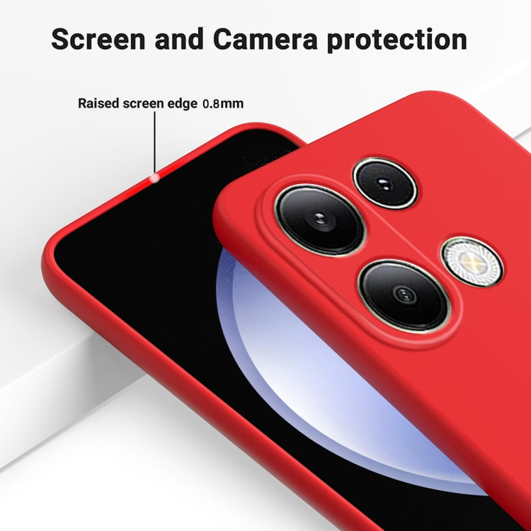 For Xiaomi Redmi Note 13 Pro 4G/Poco M6 Pro 4G Solid Color Liquid Silicone Dropproof Full Coverage Phone Case(Red) - Note 13 Pro Cases by buy2fix | Online Shopping UK | buy2fix