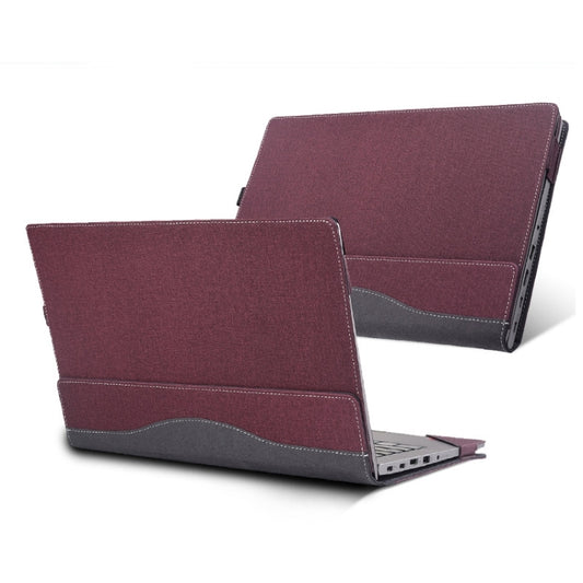 For Lenovo ThinkPad E14 Gen 5 / E14 Gen 6 Laptop Leather Shockproof Protective Case(Wine Red) - 14.1 inch by buy2fix | Online Shopping UK | buy2fix