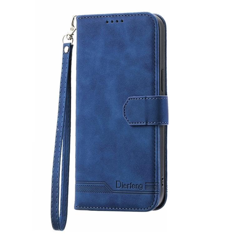 For Google Pixel 9 Dierfeng Dream Line TPU + PU Leather Phone Case(Blue) - Google Cases by buy2fix | Online Shopping UK | buy2fix