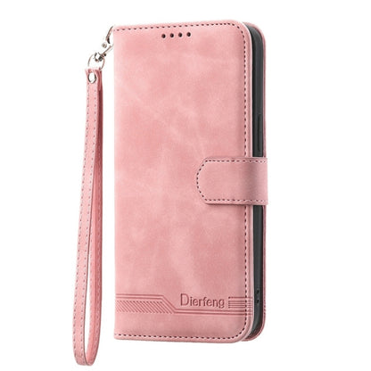 For Google Pixel 9 Pro Dierfeng Dream Line TPU + PU Leather Phone Case(Pink) - Google Cases by buy2fix | Online Shopping UK | buy2fix