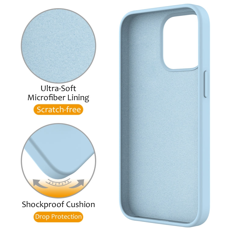 For iPhone 15 Pro MagSafe Magnetic Liquid Silicone Phone Case with Ring Holder(Sky Blue) - iPhone 15 Pro Cases by buy2fix | Online Shopping UK | buy2fix