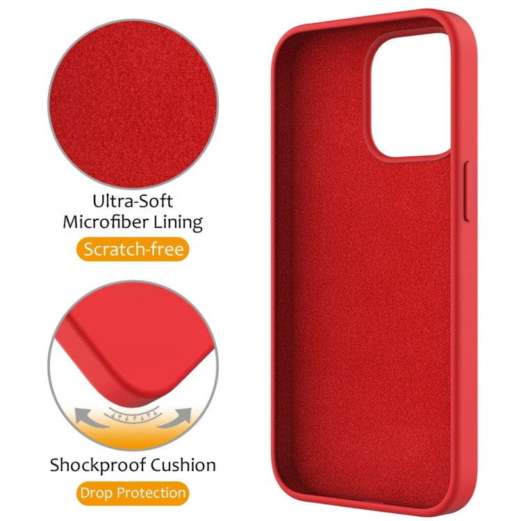 For iPhone 16 Pro Max Liquid Silicone MagSafe Magnetic Phone Case with Ring Holder(Red) - iPhone 16 Pro Max Cases by buy2fix | Online Shopping UK | buy2fix