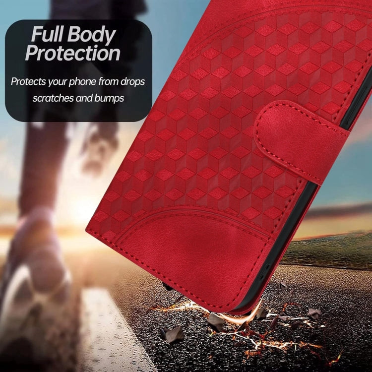 For Motorola Edge 5G 2024 YX0060 Elephant Head Embossed Phone Leather Case with Lanyard(Red) - Motorola Cases by buy2fix | Online Shopping UK | buy2fix