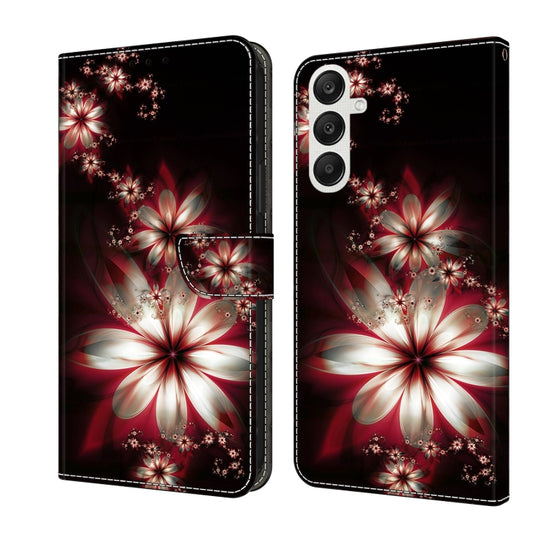 For Samsung Galaxy A25 5G Crystal 3D Shockproof Protective Leather Phone Case(Fantastic Flower) - Galaxy Phone Cases by buy2fix | Online Shopping UK | buy2fix