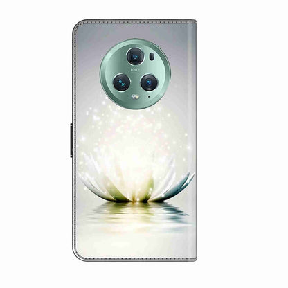 For Honor Magic5 Pro Crystal 3D Shockproof Protective Leather Phone Case(Light Lotus) - Honor Cases by buy2fix | Online Shopping UK | buy2fix