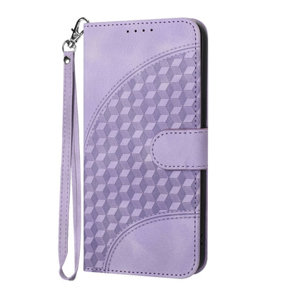 For Google Pixel 9 YX0060 Elephant Head Embossed Phone Leather Case with Lanyard(Light Purple) - Google Cases by buy2fix | Online Shopping UK | buy2fix