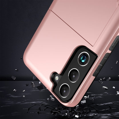 For Samsung Galaxy S25 5G Shockproof Armor Phone Case with Card Slot(Rose Gold) - Galaxy S25 5G Cases by buy2fix | Online Shopping UK | buy2fix