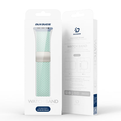 For Apple Watch SE 40mm DUX DUCIS Mixture Pro Series Magnetic Buckle Nylon Braid Watch Band(Light Mint) - Watch Bands by DUX DUCIS | Online Shopping UK | buy2fix