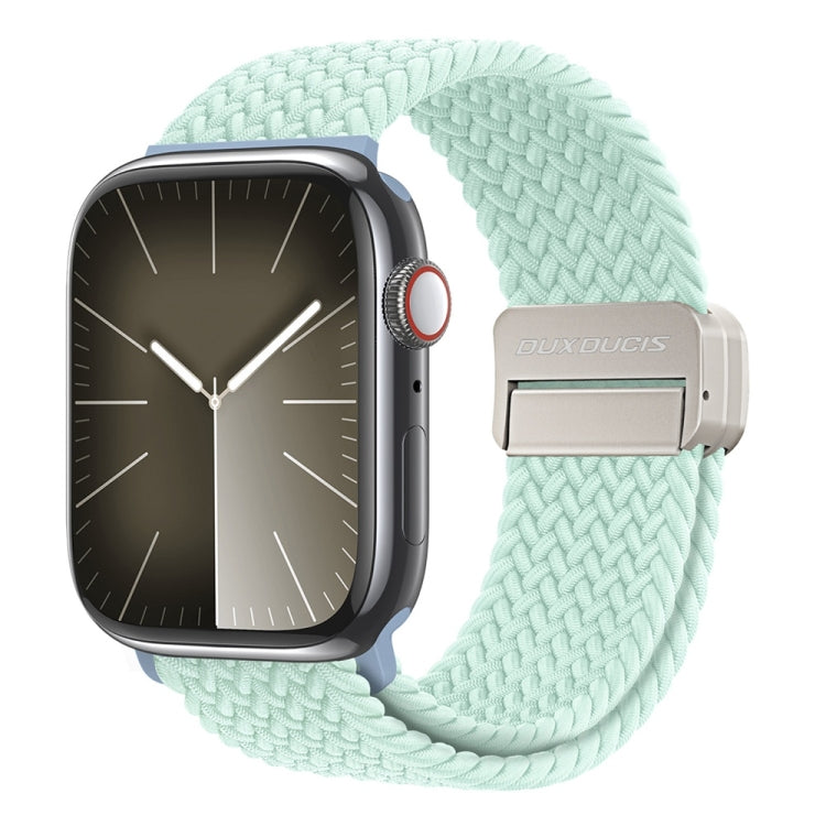 For Apple Watch Series 5 44mm DUX DUCIS Mixture Pro Series Magnetic Buckle Nylon Braid Watch Band(Light Mint) - Watch Bands by DUX DUCIS | Online Shopping UK | buy2fix