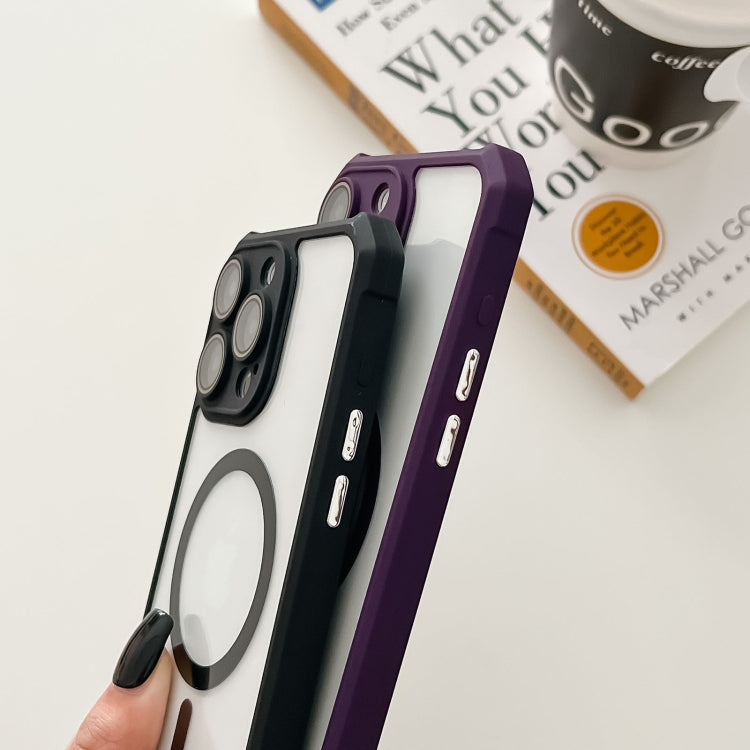For iPhone 13 Pro Max Colorful Two-Color Lens Film MagSafe Magnetic Horn Acrylic+TPU Case(Grey) - iPhone 13 Pro Max Cases by buy2fix | Online Shopping UK | buy2fix