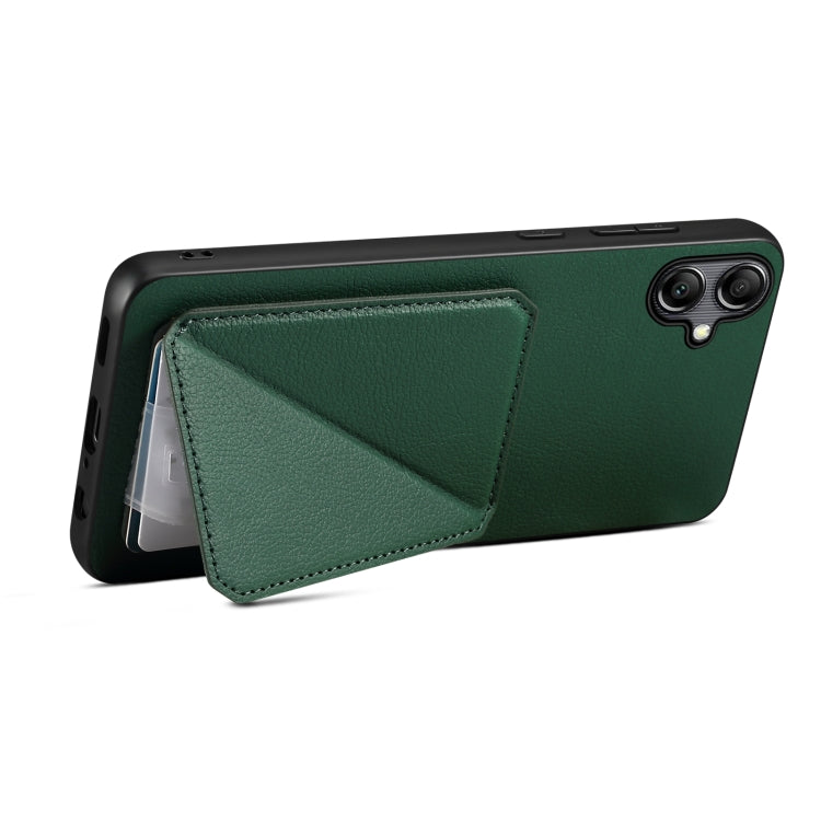 For Samsung Galaxy A20 / A30 Denior Imitation Calf Leather Back Phone Case with Holder(Green) - Galaxy Phone Cases by Denior | Online Shopping UK | buy2fix