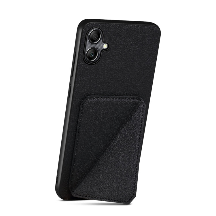 For Samsung Galaxy A33 Denior Imitation Calf Leather Back Phone Case with Holder(Black) - Galaxy Phone Cases by Denior | Online Shopping UK | buy2fix