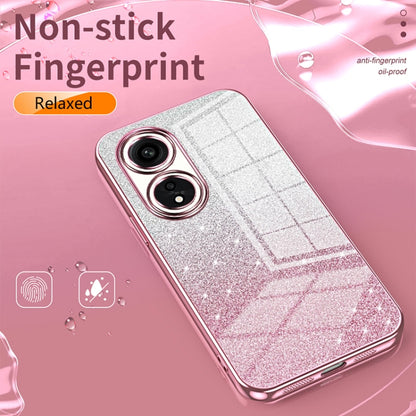 For OPPO Reno5 Pro Gradient Glitter Powder Electroplated Phone Case(Pink) - OPPO Cases by buy2fix | Online Shopping UK | buy2fix