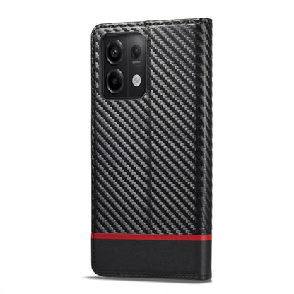 For Xiaomi Redmi Note 13 Pro 4G LC.IMEEKE Carbon Fiber Texture Flip Leather Phone Case(Horizontal Black) - Note 13 Pro Cases by LC.IMEEKE | Online Shopping UK | buy2fix