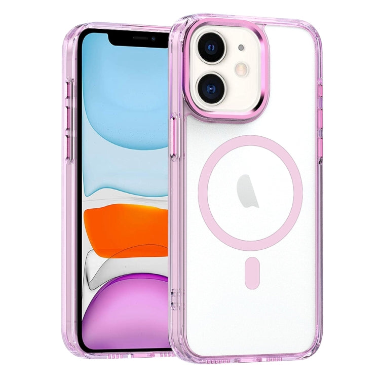 For iPhone 11 MagSafe Magnetic Clear Phone Case(Pink) - iPhone 11 Cases by buy2fix | Online Shopping UK | buy2fix