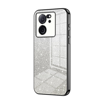 For Xiaomi Redmi K60 Ultra / Xiaomi 13T Gradient Glitter Powder Electroplated Phone Case(Black) - Redmi K60 Ultra Cases by buy2fix | Online Shopping UK | buy2fix