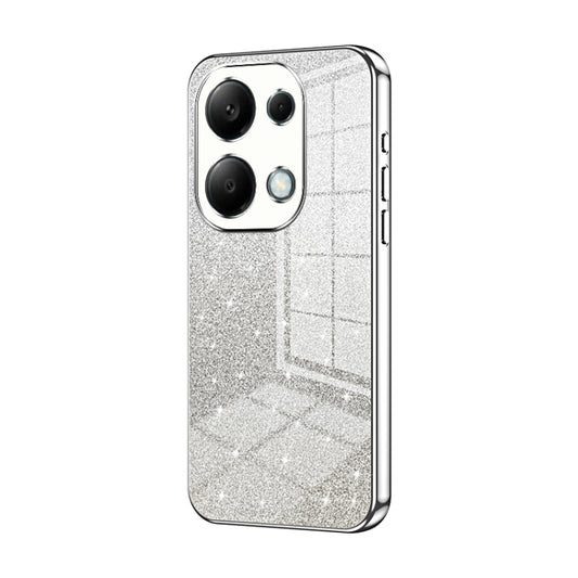 For Xiaomi Redmi Note 13 Pro 4G Gradient Glitter Powder Electroplated Phone Case(Silver) - Note 13 Pro Cases by buy2fix | Online Shopping UK | buy2fix