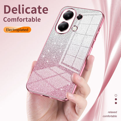 For Xiaomi Redmi Note 8 / Note 8 2021 Gradient Glitter Powder Electroplated Phone Case(Silver) - Xiaomi Cases by buy2fix | Online Shopping UK | buy2fix