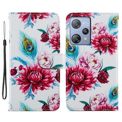 For Blackview A53 Pro Painted Pattern Horizontal Flip Leather Phone Case(Peacock Flower) - More Brand by buy2fix | Online Shopping UK | buy2fix