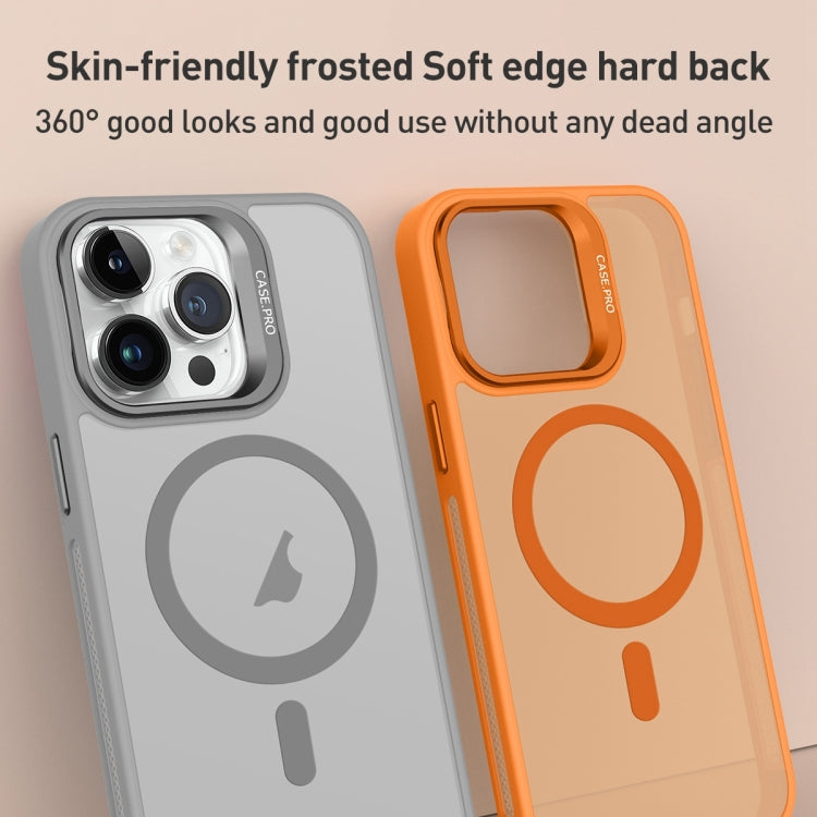 For iPhone 11 Pro Max Invisible Lens Holder MagSafe Phone Case(Orange) - iPhone 11 Pro Max Cases by buy2fix | Online Shopping UK | buy2fix