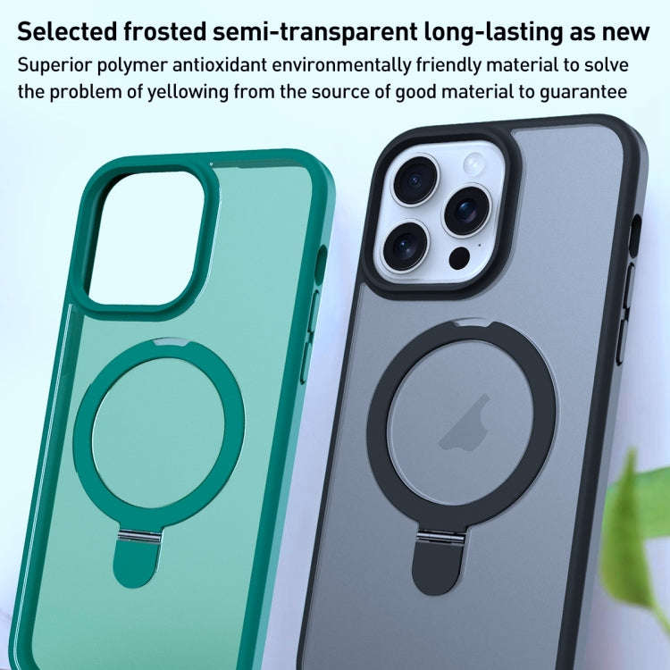 For iPhone 11 Pro MagSafe Magnetic Holder Phone Case(Dark Green) - iPhone 11 Pro Cases by buy2fix | Online Shopping UK | buy2fix