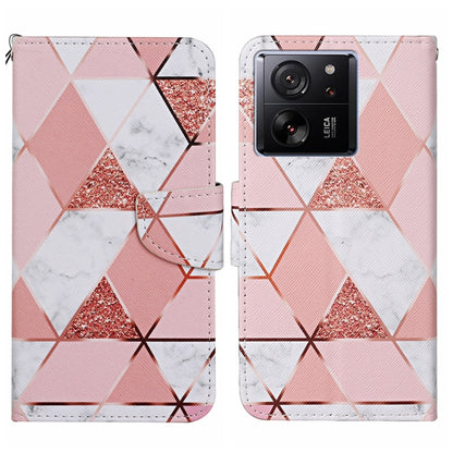 For Xiaomi Redmi 13T Colored Drawing Pattern Leather Phone Case(Marble) - Xiaomi Cases by buy2fix | Online Shopping UK | buy2fix