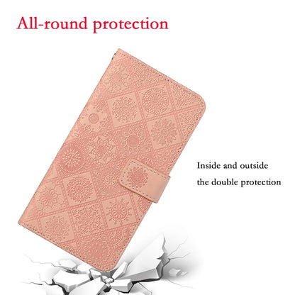 For Google Pixel 9 Pro XL Ethnic Style Embossed Pattern Leather Phone Case(Pink) - Google Cases by buy2fix | Online Shopping UK | buy2fix