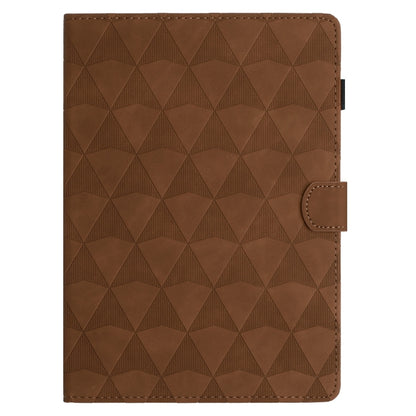 For iPad Pro 11 2024 Diamond Texture Embossed Leather Smart Tablet Case(Brown) - iPad Pro 11 2024 Cases by buy2fix | Online Shopping UK | buy2fix