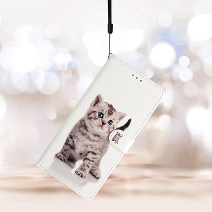 For Blackview A53 Pro Colored Drawing Leather Phone Case(Little Tabby Cat) - More Brand by buy2fix | Online Shopping UK | buy2fix