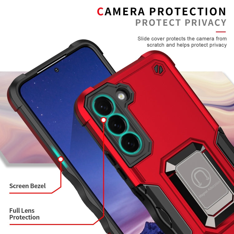 For Samsung Galaxy S24+ 5G Non-slip Shockproof Armor Phone Case with Ring Holder(Blue) - Galaxy S24+ 5G Cases by buy2fix | Online Shopping UK | buy2fix