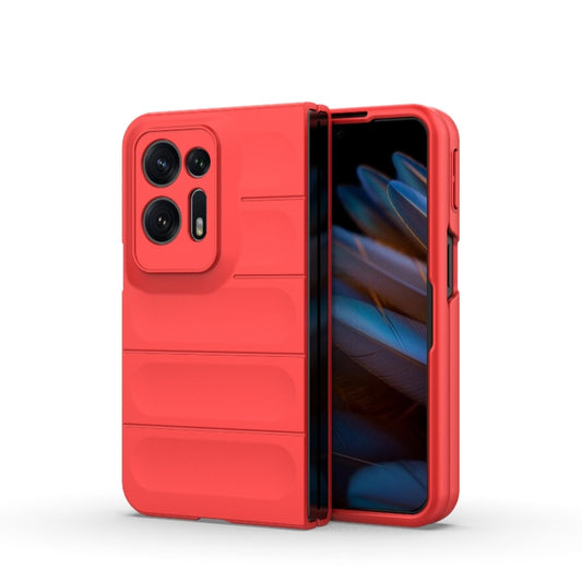 For OPPO Find N2 Magic Shield Fold PC Shockproof Phone Case(Red) - OPPO Cases by buy2fix | Online Shopping UK | buy2fix