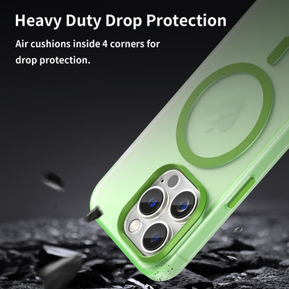 For iPhone 14 Pro MagSafe Frosted Translucent TPU + PC Full Coverage Phone Case(Green) - iPhone 14 Pro Cases by buy2fix | Online Shopping UK | buy2fix