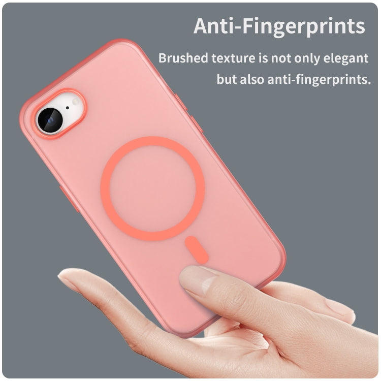 For iPhone SE 2024 MagSafe Frosted Translucent TPU + PC Full Coverage Phone Case(Red) - More iPhone Cases by buy2fix | Online Shopping UK | buy2fix