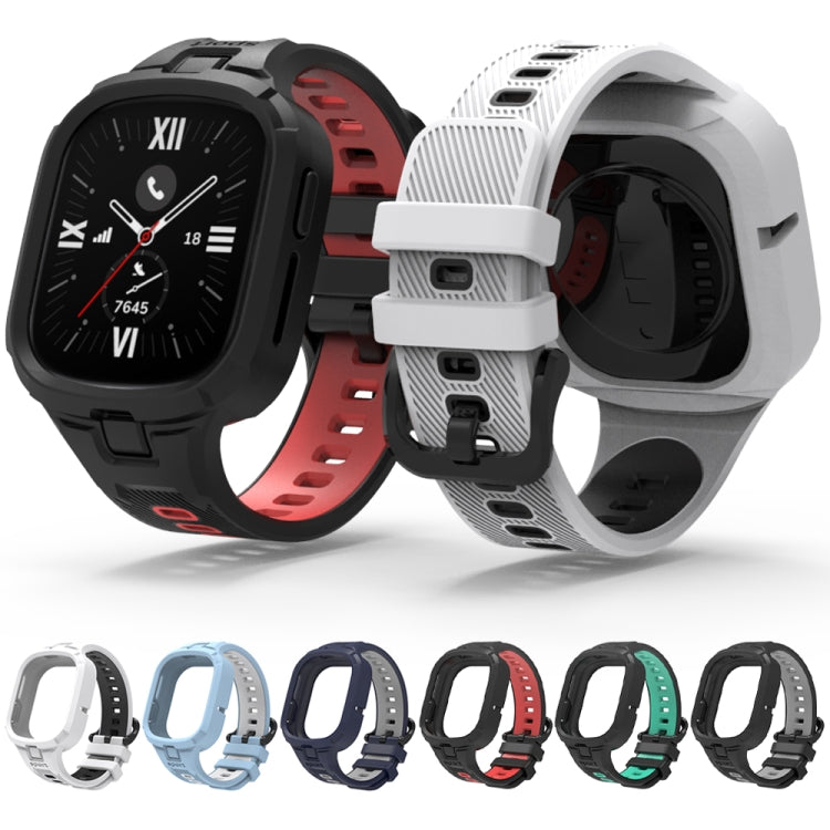 For Honor Watch 4 Two Color Integrated TPU Watch Band(Black Red) - Watch Bands by buy2fix | Online Shopping UK | buy2fix