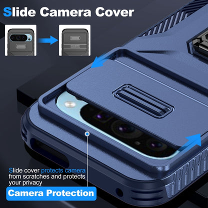 For Google Pixel 9 / Pixel 9 Pro Sliding Camshield Holder Phone Case(Blue) - Google Cases by buy2fix | Online Shopping UK | buy2fix