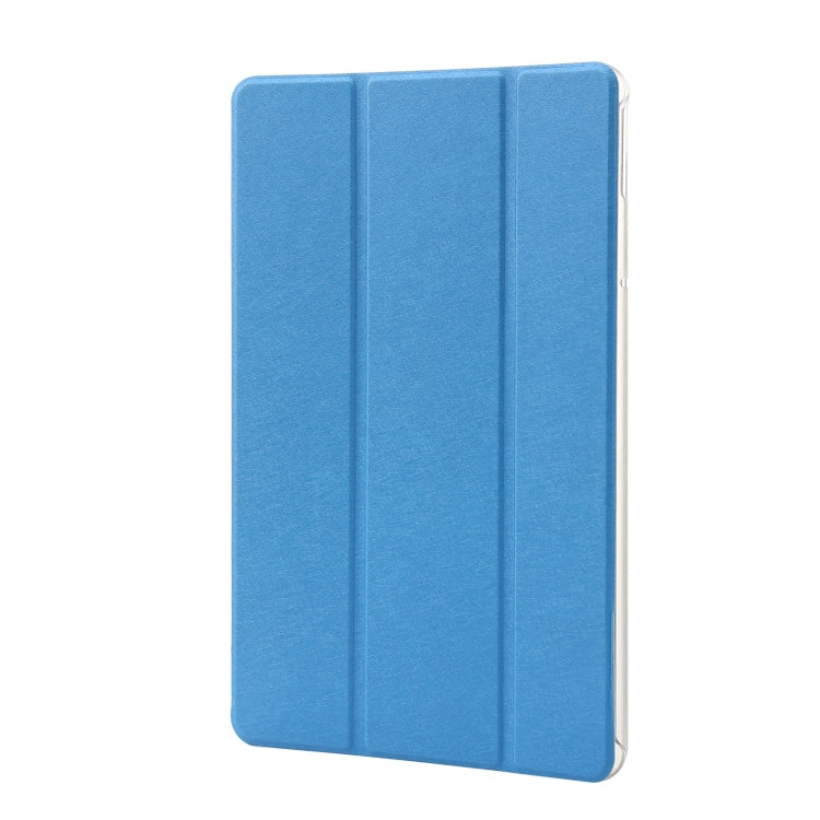 For Huawei MatePad Pro 11 2024 Silk Texture 3-Fold Leather Tablet Case(Light Blue) - Huawei by buy2fix | Online Shopping UK | buy2fix