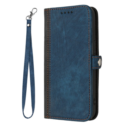 For Google Pixel 9 Pro Side Buckle Double Fold Hand Strap Leather Phone Case(Royal Blue) - Google Cases by buy2fix | Online Shopping UK | buy2fix