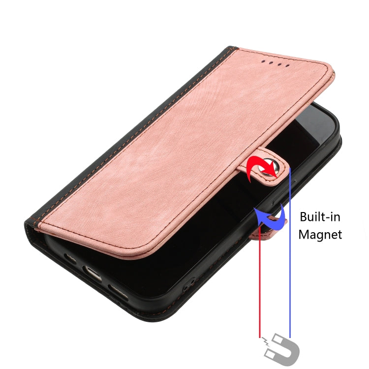 For Google Pixel 9 Pro Side Buckle Double Fold Hand Strap Leather Phone Case(Pink) - Google Cases by buy2fix | Online Shopping UK | buy2fix