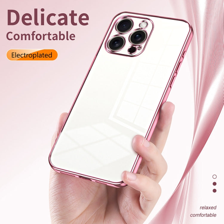 For iPhone 16 Pro Max Transparent Plating Fine Hole Phone Case(Silver) - iPhone 16 Pro Max Cases by buy2fix | Online Shopping UK | buy2fix