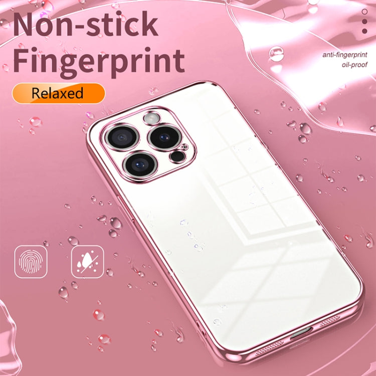 For iPhone 16 Pro Transparent Plating Fine Hole Phone Case(Silver) - iPhone 16 Pro Cases by buy2fix | Online Shopping UK | buy2fix